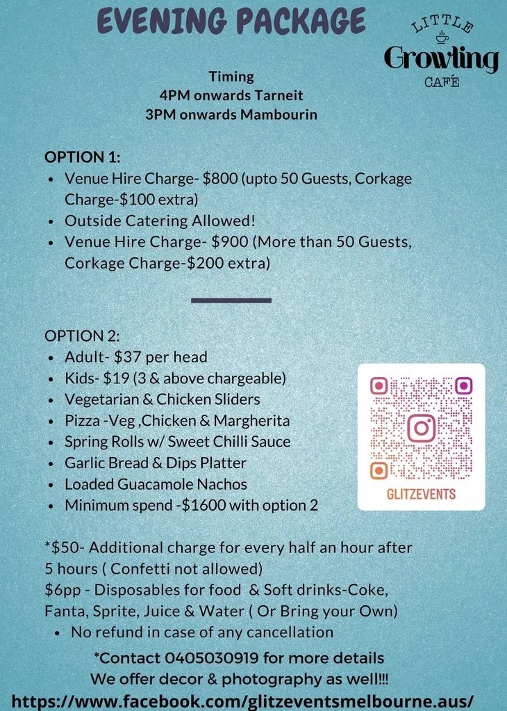 Evening Party Package